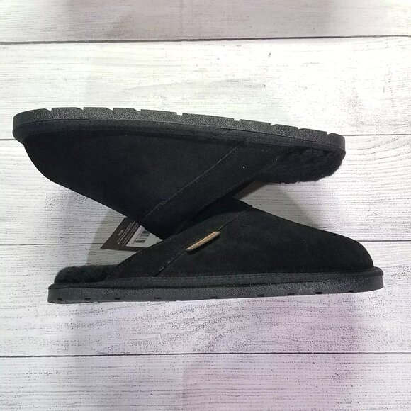 Muk Luks Suede Men's Slippers Size 11 - Black - Picture 4 of 6